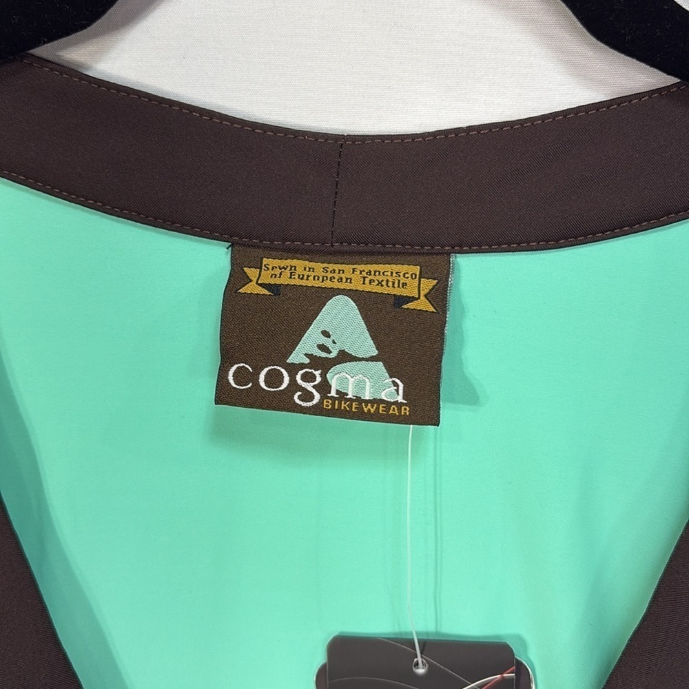 🪐 nwt Cogma Bridget cycling, dress, aqua and chocolate brown - Picture 2 of 11